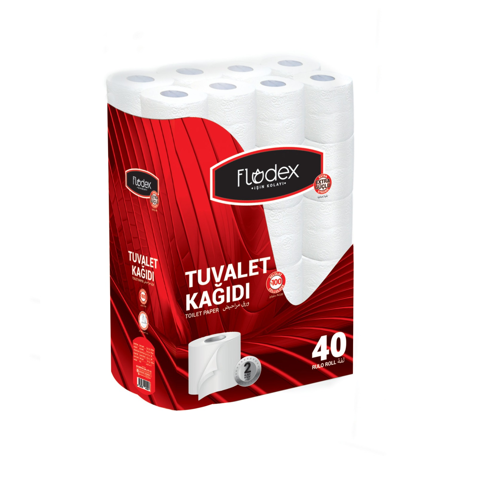 FLODEX 2 KATLI 40 LI TUVALET KAĞIDI*3*25