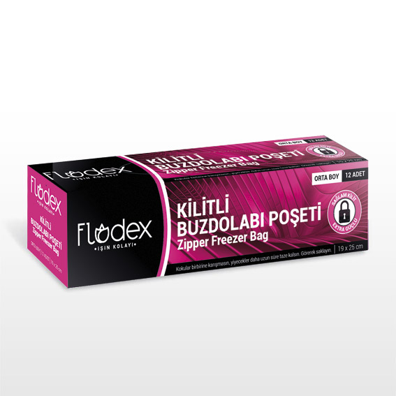 FLODEX KİLİTLİ BUZDOLABI POŞETİ ORTA*24*80