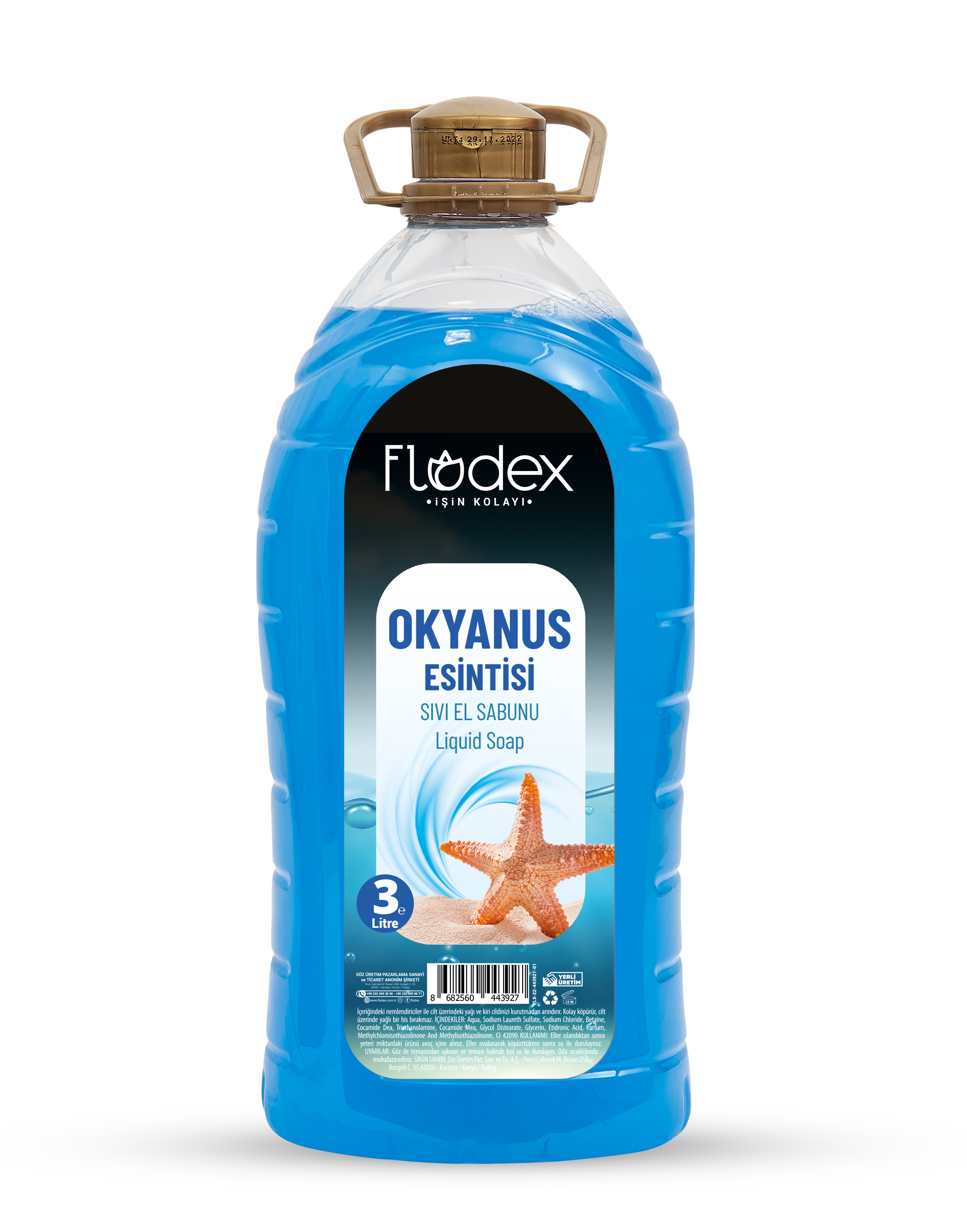 FLODEX SIVI SABUN OKYANUS ESİNTİSİ 3 LT.*4*52